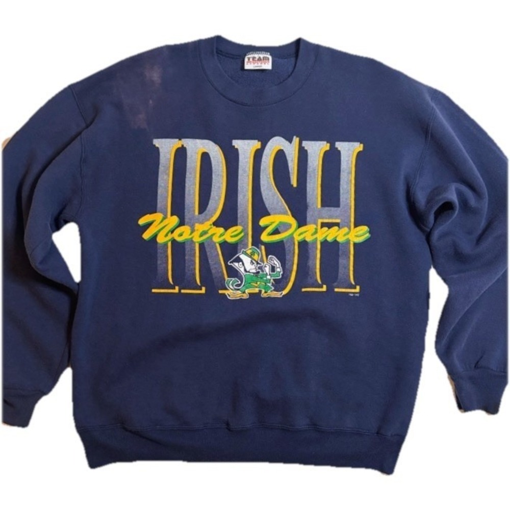 Vintage Team Edition Apparel Notre Dame Fightin' Irish Crewneck Sweatshirt Sz L